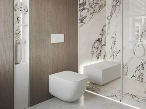 PVC Πάνελ Τοίχου Marble Glossy Flower [2.8×1.22m]